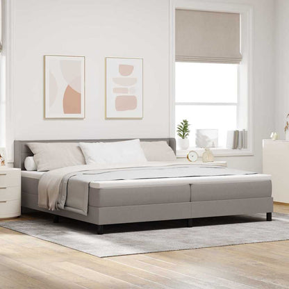 Boxspringbett Mit Matratze Stoff Taupe