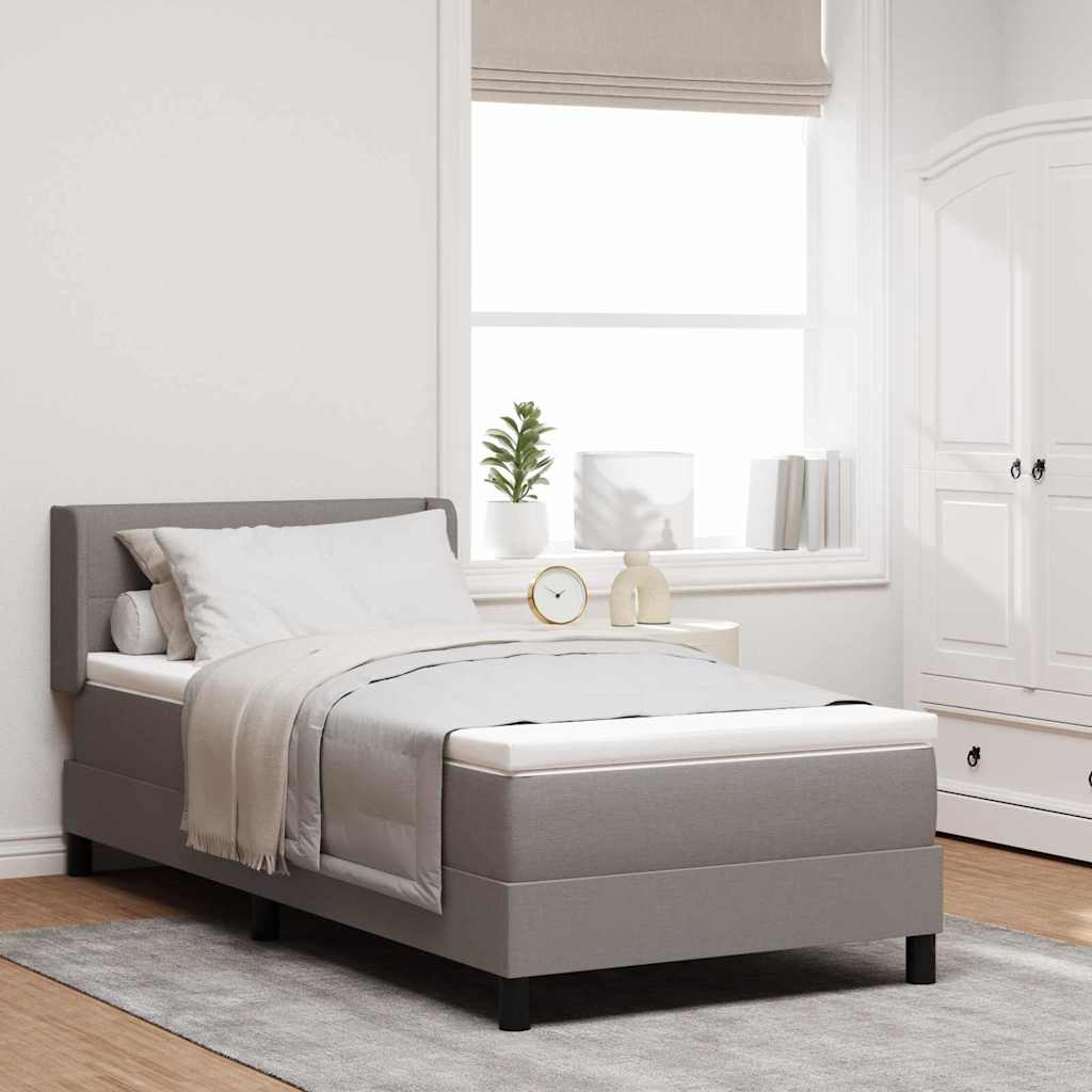 Boxspringbett Mit Matratze Stoff Taupe