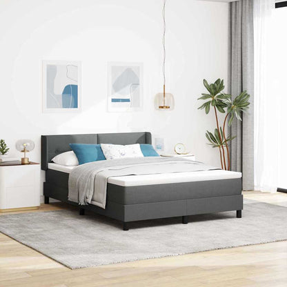 Boxspringbett Mit Matratze Stoff Dunkelgrau