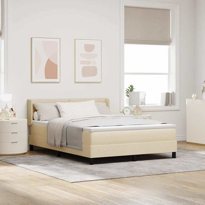 Boxspringbett Mit Matratze Stoff Creme