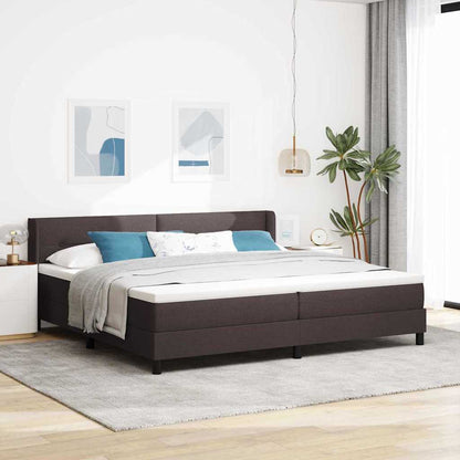 Boxspringbett Mit Matratze Stoff Dunkelbraun