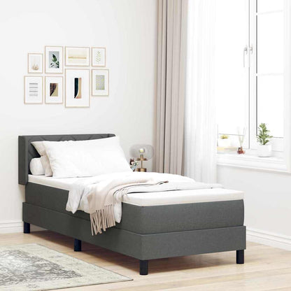 Boxspringbett Mit Matratze Stoff Dunkelgrau