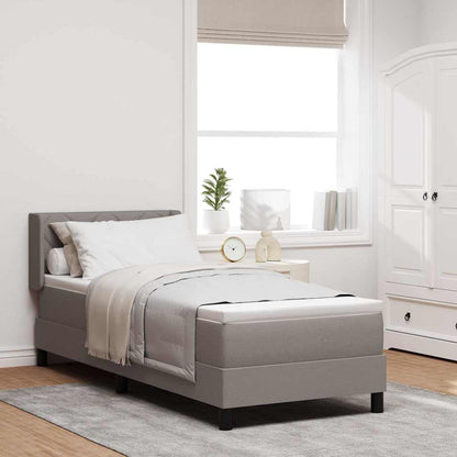 Boxspringbett Mit Matratze Stoff Taupe