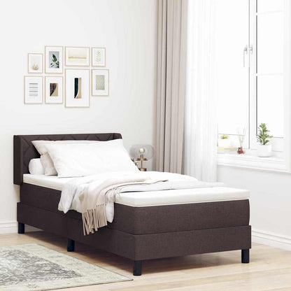 Boxspringbett Mit Matratze Stoff Dunkelbraun