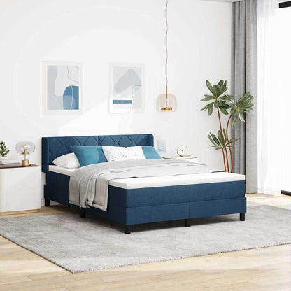 Boxspringbett Mit Matratze Stoff Blau