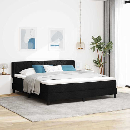 Boxspringbett Mit Matratze Stoff Schwarz