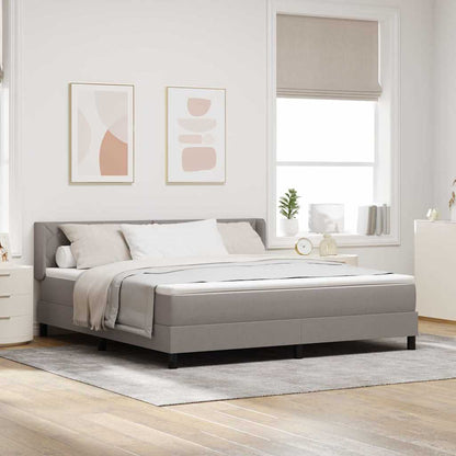 Boxspringbett Mit Matratze Stoff Taupe