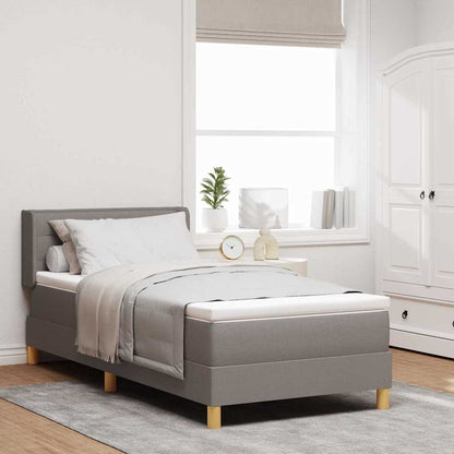 Boxspringbett Mit Matratze Stoff Taupe