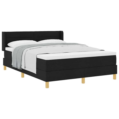 Boxspringbett Mit Matratze Schwarz 140 X 190 Cm Stoff Dunkelgrau