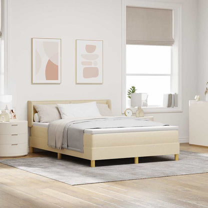 Boxspringbett Mit Matratze Stoff Creme