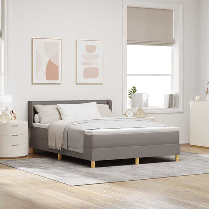 Boxspringbett Mit Matratze Stoff Taupe