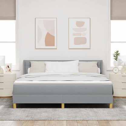 Boxspringbett Mit Matratze Stoff Hellgrau