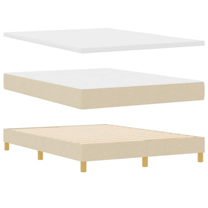 Boxspringbett Mit Matratze Stoff Creme