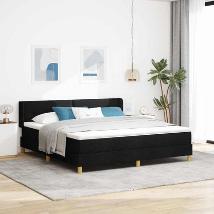 Boxspringbett Mit Matratze Stoff Schwarz
