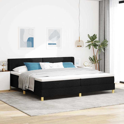 Boxspringbett Mit Matratze Stoff Schwarz