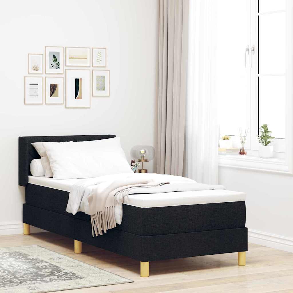 Boxspringbett Mit Matratze Stoff Schwarz