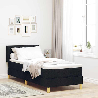 Boxspringbett Mit Matratze Stoff Schwarz