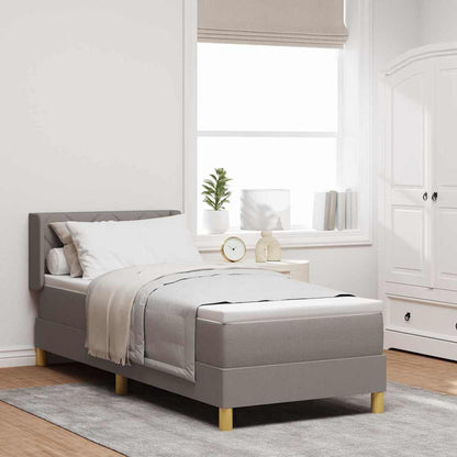 Boxspringbett Mit Matratze Stoff Taupe