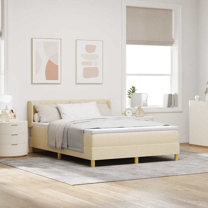 Boxspringbett Mit Matratze Stoff Creme