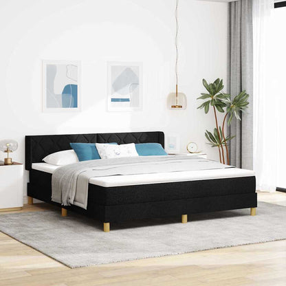 Boxspringbett Mit Matratze Stoff Schwarz