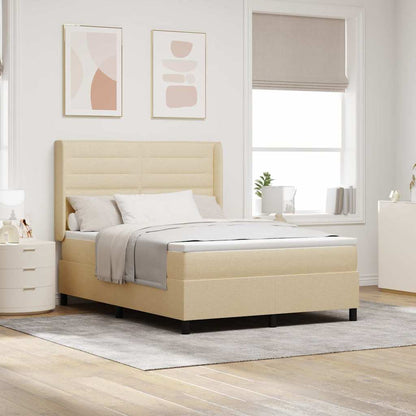 Boxspringbett Mit Matratze Stoff Creme