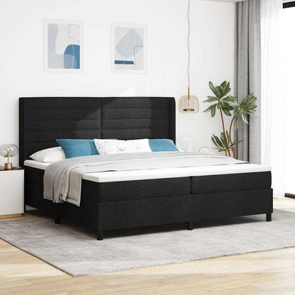 Boxspringbett Mit Matratze Stoff Schwarz