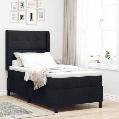 Boxspringbett Mit Matratze Stoff Schwarz