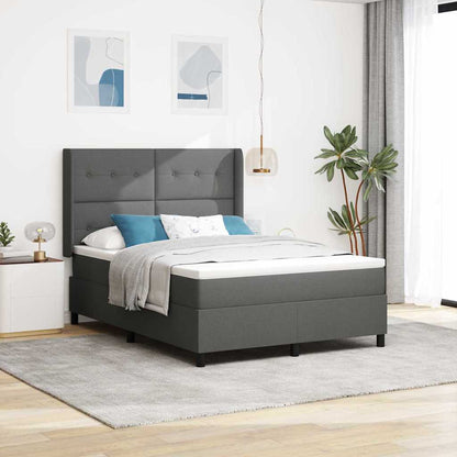 Boxspringbett Mit Matratze Stoff Dunkelgrau