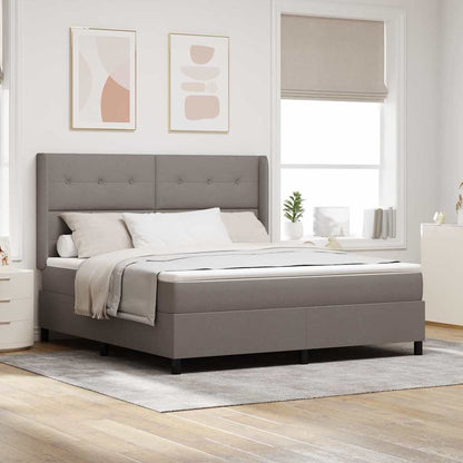 Boxspringbett Mit Matratze Stoff Taupe