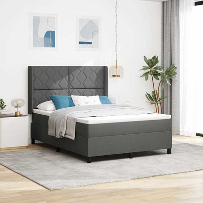 Boxspringbett Mit Matratze Stoff Dunkelgrau