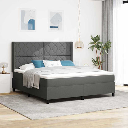 Boxspringbett Mit Matratze Stoff Dunkelgrau