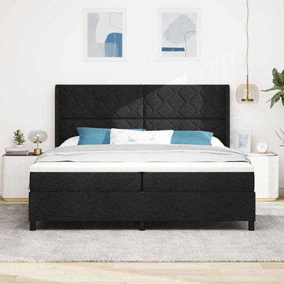 Boxspringbett Mit Matratze Stoff Schwarz