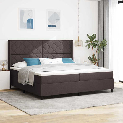 Boxspringbett Mit Matratze Stoff Dunkelbraun