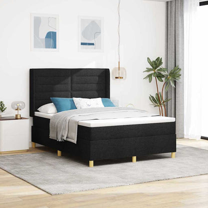 Boxspringbett Mit Matratze Stoff Schwarz