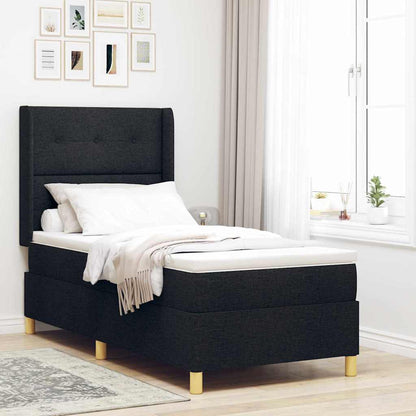 Boxspringbett Mit Matratze Stoff Schwarz
