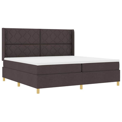 Boxspringbett Mit Matratze Stoff Dunkelbraun