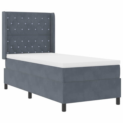 Boxspringbett Mit Matratze Samt Dunkelgrau