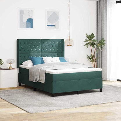 Boxspringbett Mit Matratze Samt Dunkelgrün