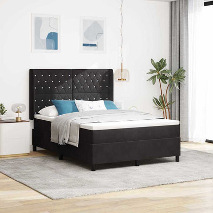 Boxspringbett Mit Matratze Samt Schwarz