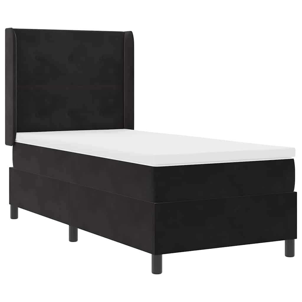 Boxspringbett Mit Matratze Samt Schwarz