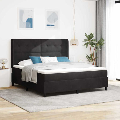 Boxspringbett Mit Matratze Samt Schwarz