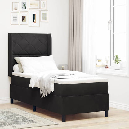 Boxspringbett Mit Matratze Samt Schwarz