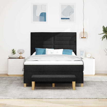 Boxspringbett Mit Matratze Schwarz 160 X 200 Cm Stoff Dunkelgrau