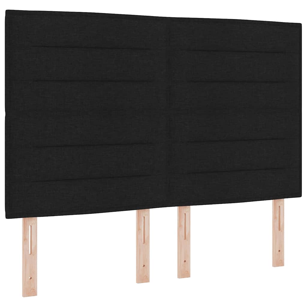 Boxspringbett Mit Matratze Schwarz 160 X 200 Cm Stoff Dunkelgrau