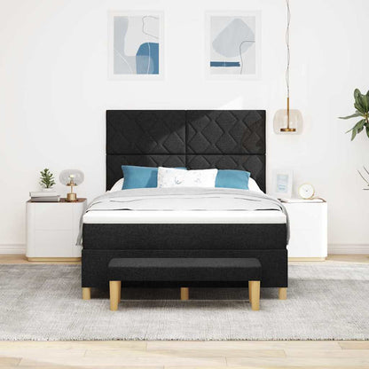 Boxspringbett Mit Matratze Schwarz 160 X 200 Cm Stoff Dunkelgrau