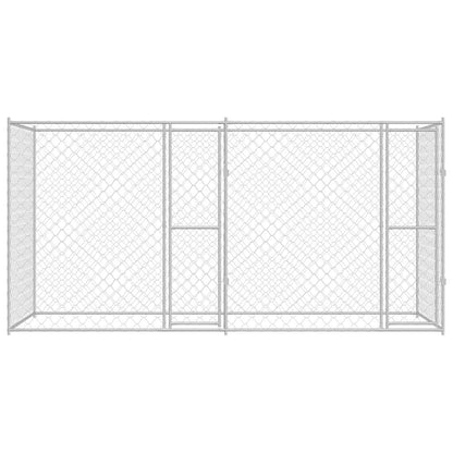 Hundekäfig Silber 400 X 200 X 200 Cm Verzinkter Stahl