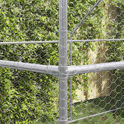 Hühnerkäfig Silber Verzinkter Stahl