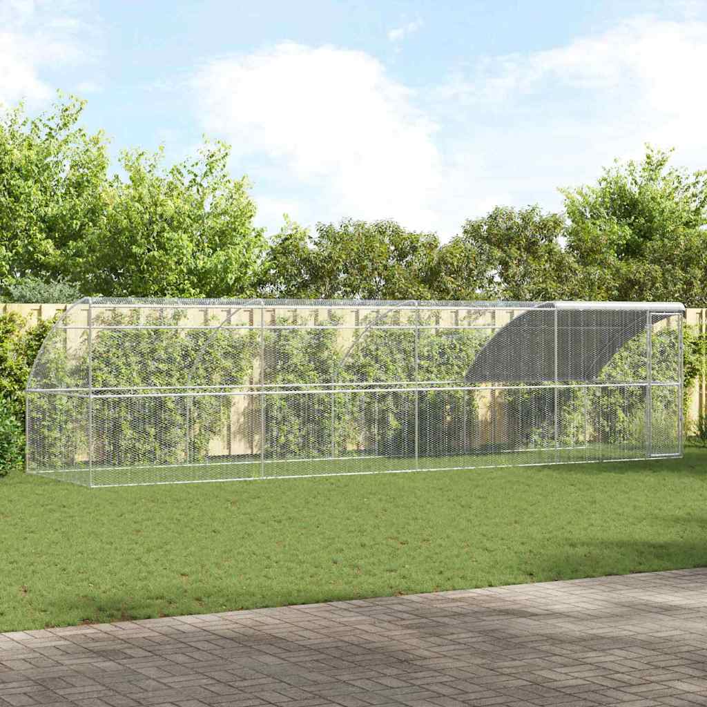 Hühnerkäfig Silber Verzinkter Stahl