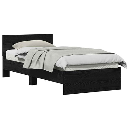 Bettgestell Schwarze Eiche 90 X 190 Cm Holzwerkstoff