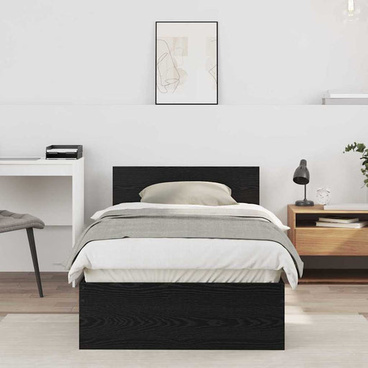 Bettgestell Schwarze Eiche 75 X 190 Cm Holzwerkstoff